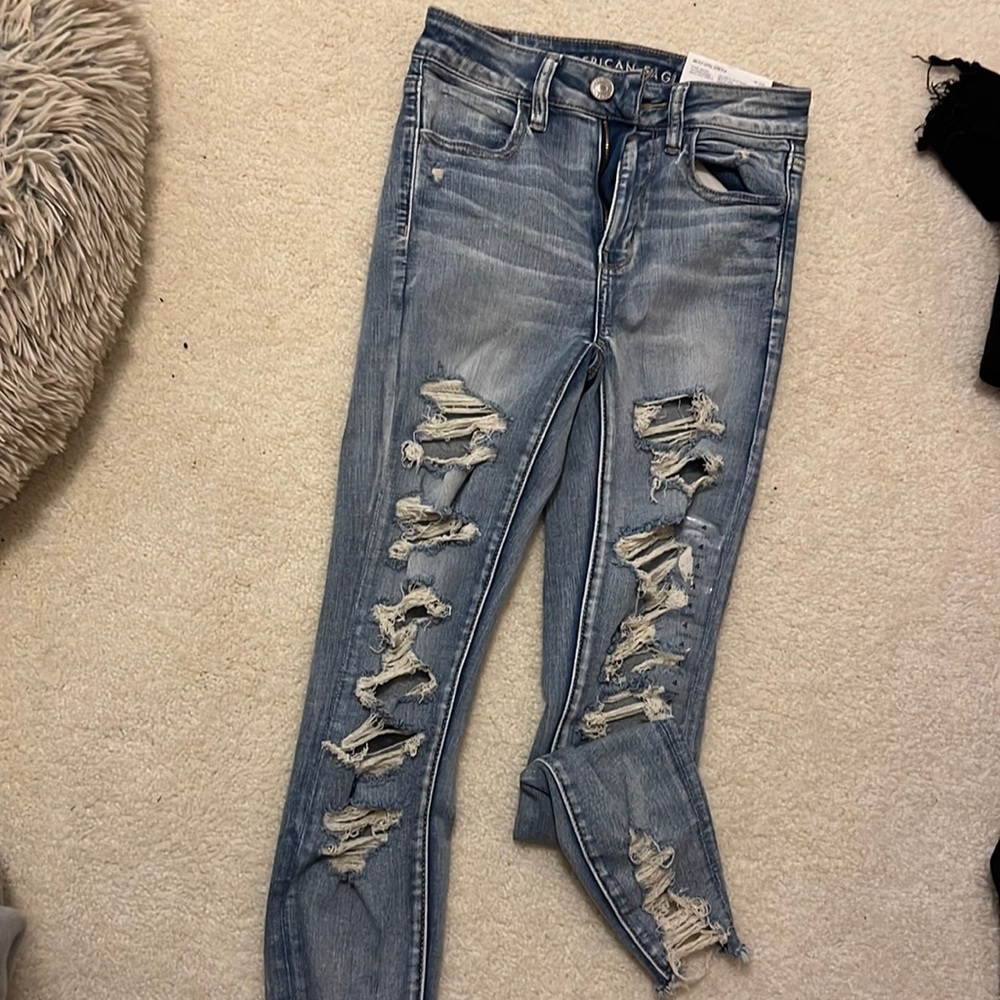 american eagle jeggings size 4 high rise never worn